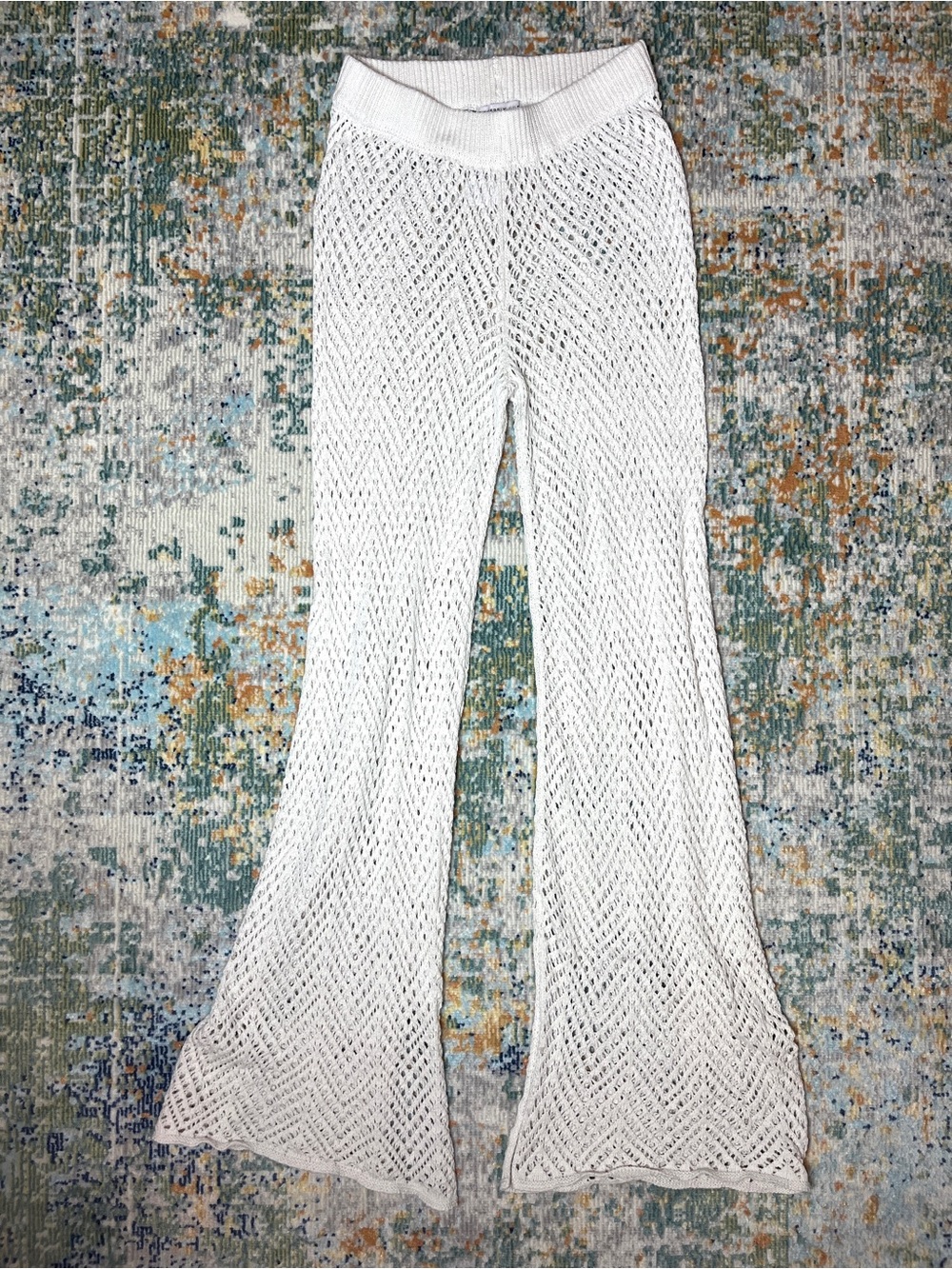 Crochet Flare Pants Fisherman Coastal Summer Beach Pool Swim Cotton Cottagecore